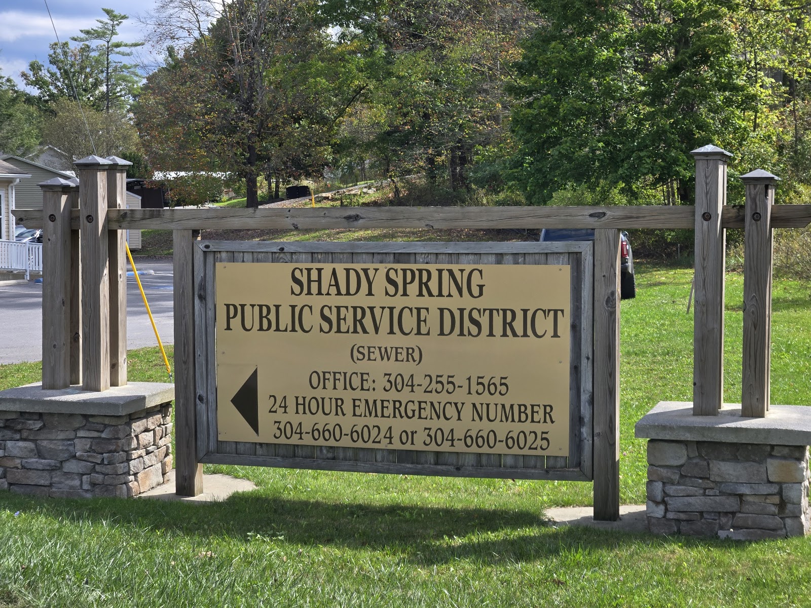 District sign at the office entrance